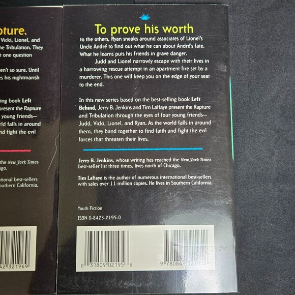 Left Behind The Kids Books Lot 1 2 3 4 * 6 Jenkins Lahaye Vtg Christian Fiction - Picture 8 of 9